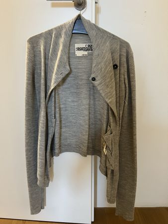 ROGAN Alpaka Cardigan / Jacke Grau Edel Gr. S – Made in Peru