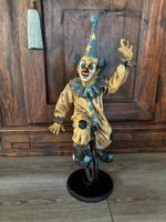 Deko Figur Clown auf Einrad bemalt guter Zustand
