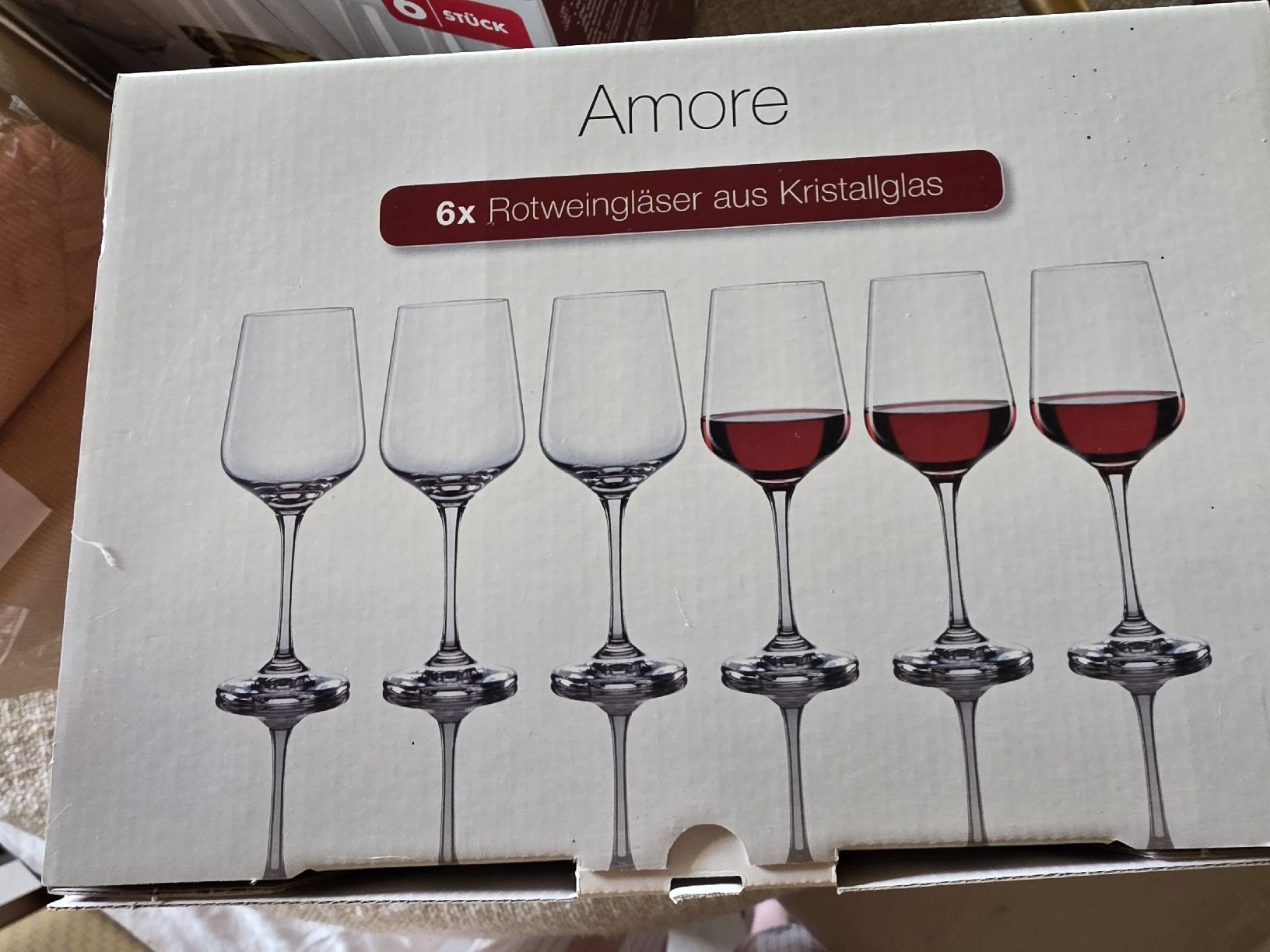 Gläser: 6x Red Wine Glasses Amore new condition  – Neu und originalverpackt aus Hinwil von Ehretstock8 1