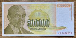 500000 Dinara Jugoslawien 1994!!! aUNC!!!