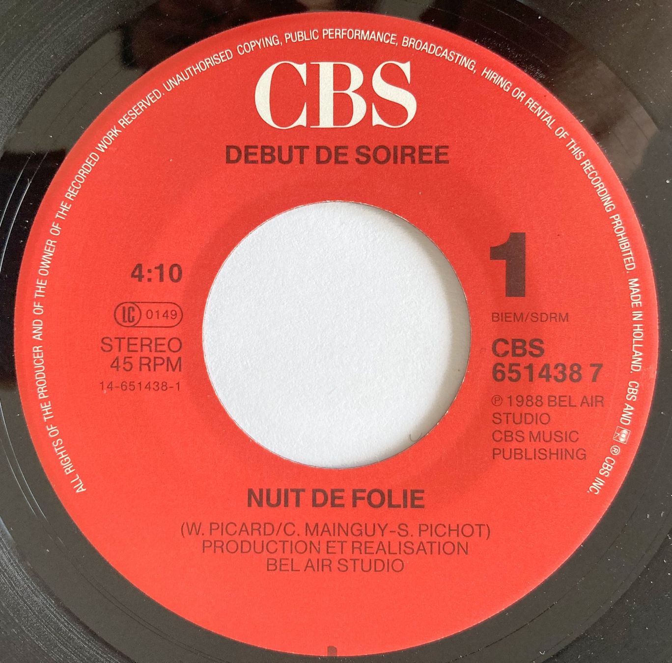 Vinyles: DEBUT DE SOIREE - NUIT DE FOLIE – D'occasion à Bottens par hotter-than-hell 2