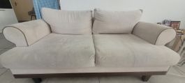 Sofa beige fabric used condition 3 seats