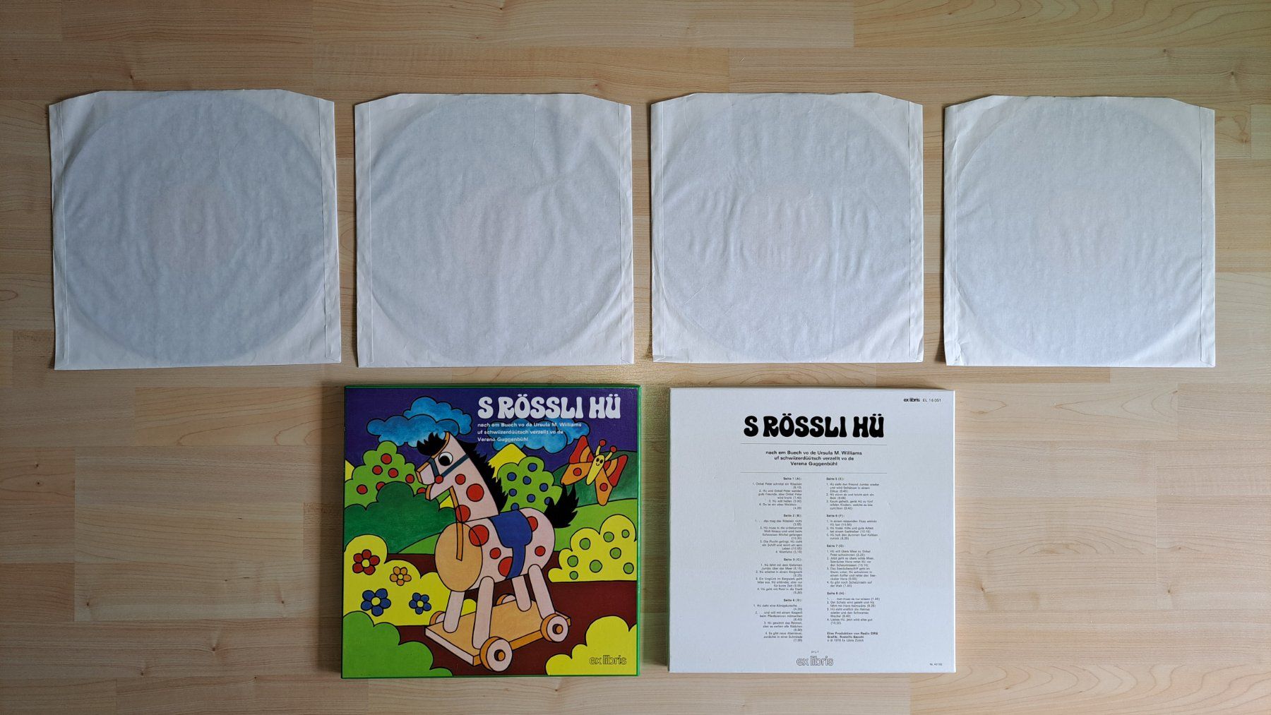 Dischi in vinile: 4 LP - "S'RÖSSLI HÜ"  - in Karton Box -  ExLibris 1978 – Usato da Affoltern am Albis venduto da saminou01
