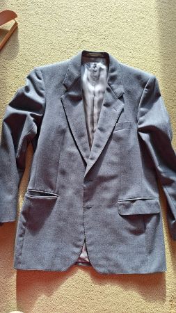 klassischer Herrenblazer, Schurwolle, Grau
