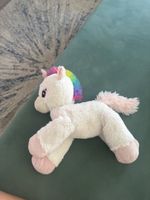 Einhorn Stofftier weiss mit Regenbogen Mähne guter Zustand