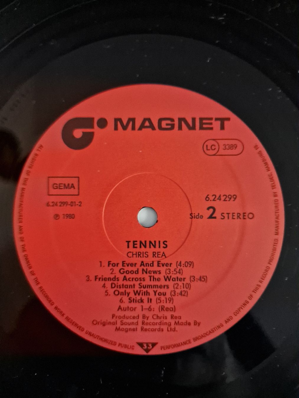 Dischi in vinile: Chris Rea - Tennis – Usato da Pfaffnau venduto da gunport 4