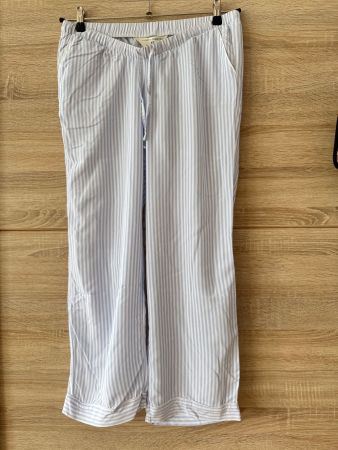 Pantalon rayé bleu blanc
