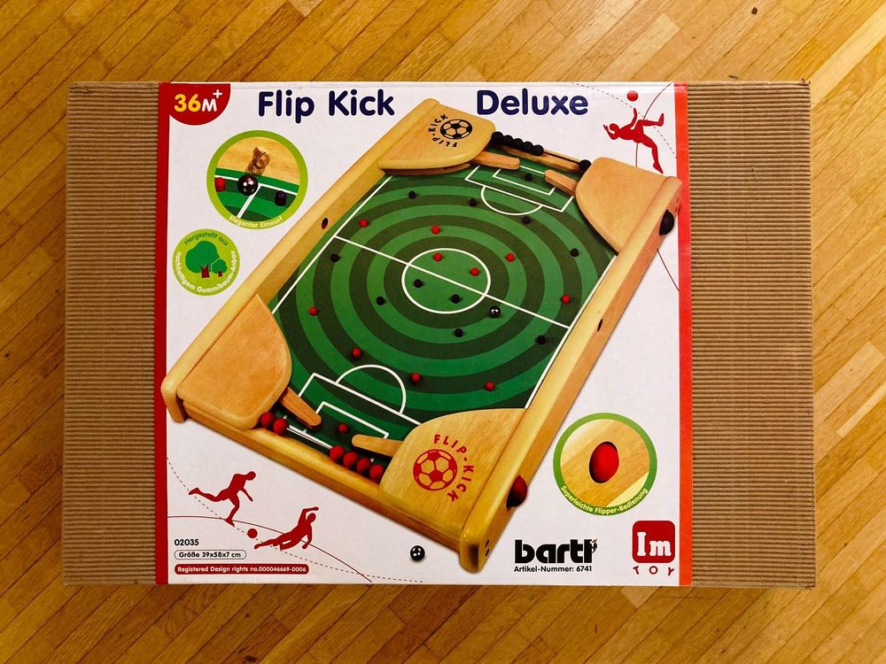 Flip Kick Deluxe, 58 cm, Flipper et Kicker Mix, Le Jeu Parfait de  compétences de Football pour 2 Joueurs de Tous âges, Compac