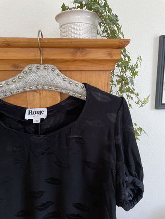 Rouje | Bluse | cropped | schwarz | Grösse 38/40 | Viskose