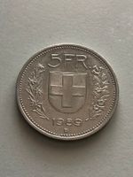 5 Fr. 1989 mit vertiefter Randschrift