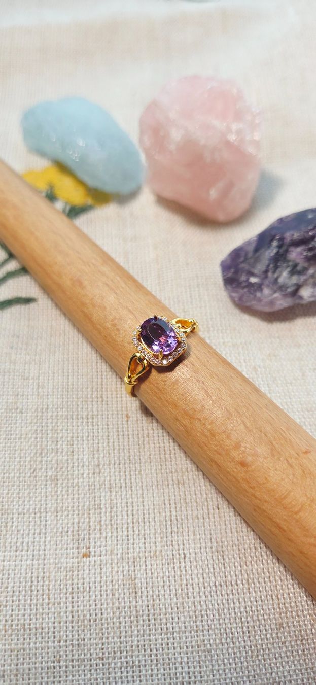 Anelli: NEW - S925 Amethyst Ring (Adjustable) – Nuovo (secondo la descrizione) da Zürich venduto da cin_wcf6 5