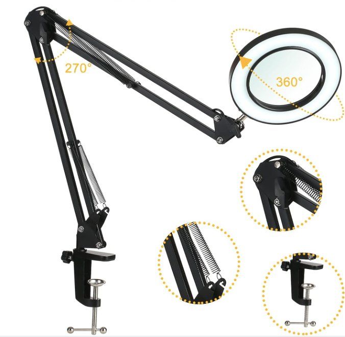 XL Flexibel 72 LED Lupenleuchte mit Ständer 8X (Neu und ...