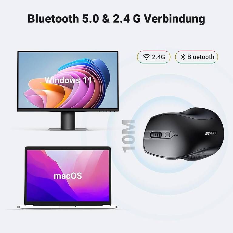Mouse: Bluetooth Maus kabellos (BT + 2.4G) – Usato da Amriswil venduto da Vrobi 3