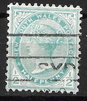 Neusüdwales 1905: Königin Victoria HALF PENNY blaugrün