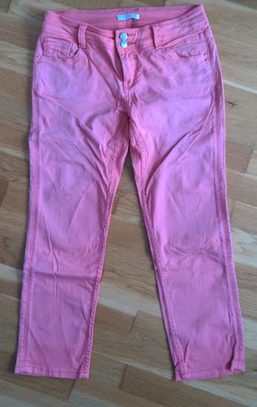Sommerliche 7/8 Damen Hose, Koralle, Grösse 36