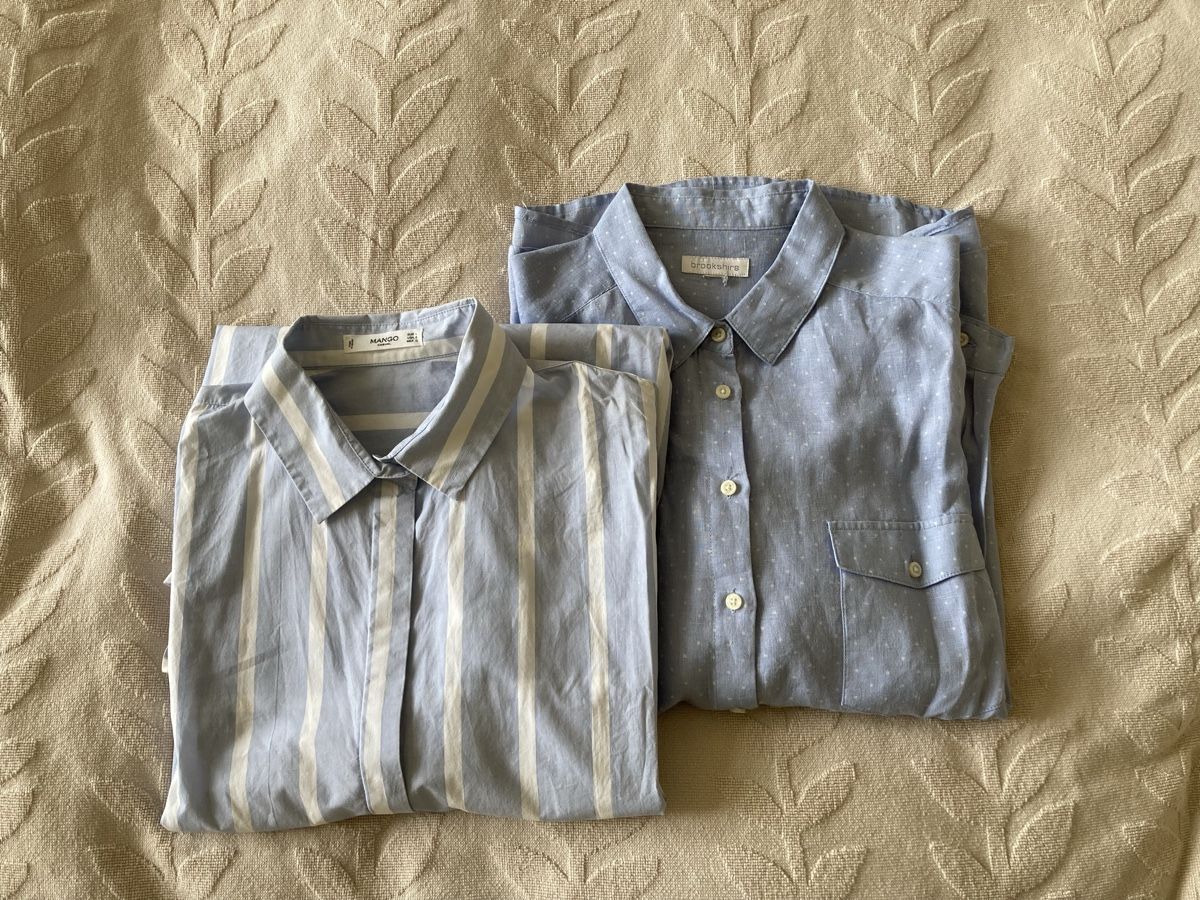 Mango Camicette: 2 Shirts Size L, Mango & Brookshire – Usato da Zürich venduto da Maki333