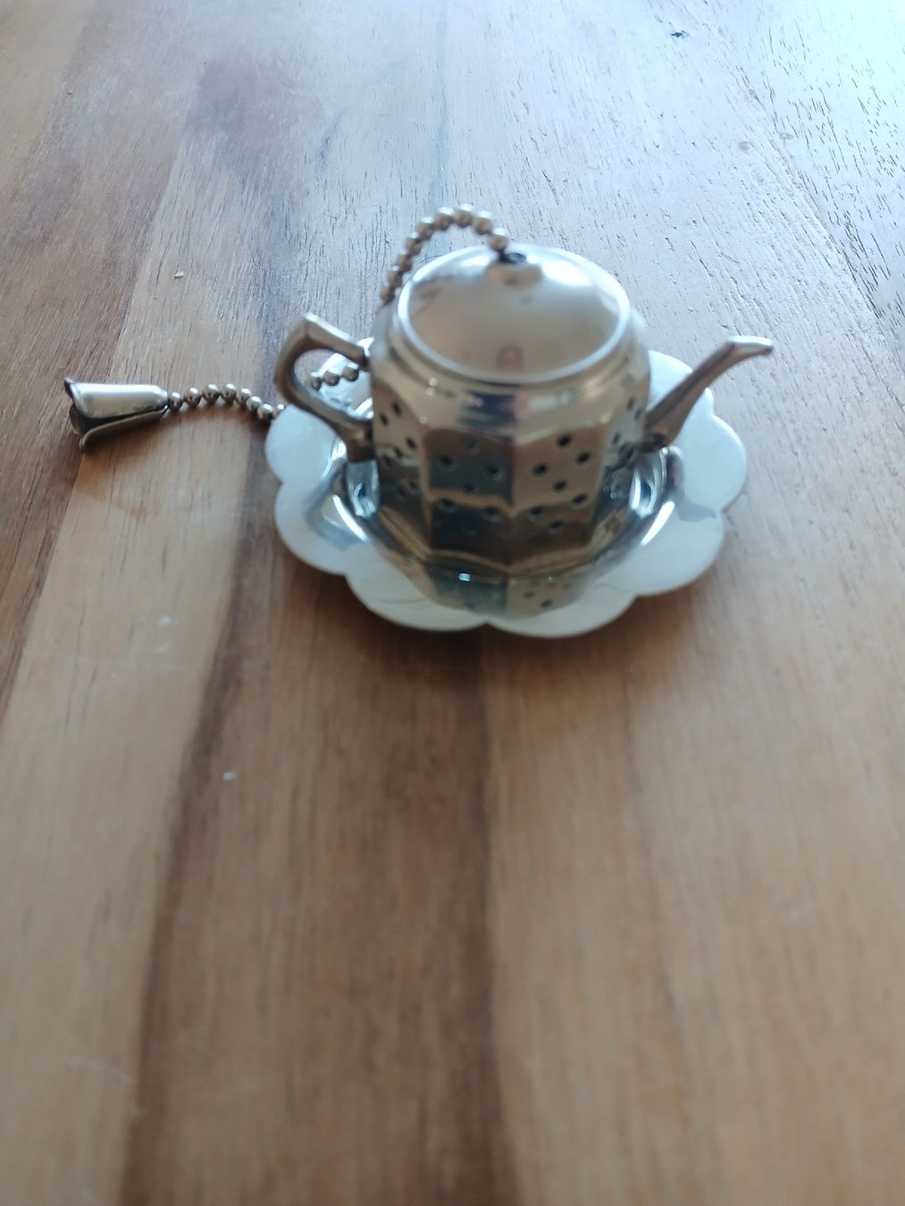 Küchengeräte: Teapot Tea Infuser Silver Metal Kitchen Utensil – Gebraucht aus Dübendorf von LoRi-2026