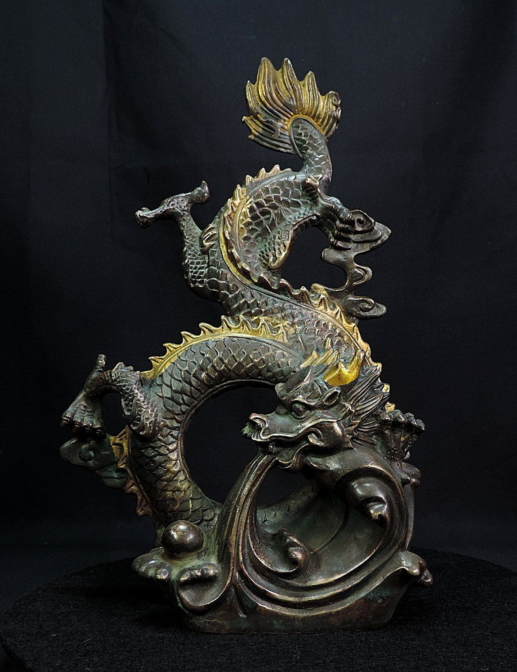 Sculture & Statue: chinesischer Drache aus Bronze, signiert – Usato da Duggingen venduto da roterbambus