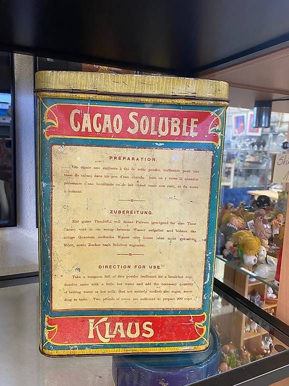 Tutte le decorazioni: Wunderschöne alte Blechdose Klaus`s Cacao Soluble – Usato da Steinhausen venduto da einzelstueck-brocki 4