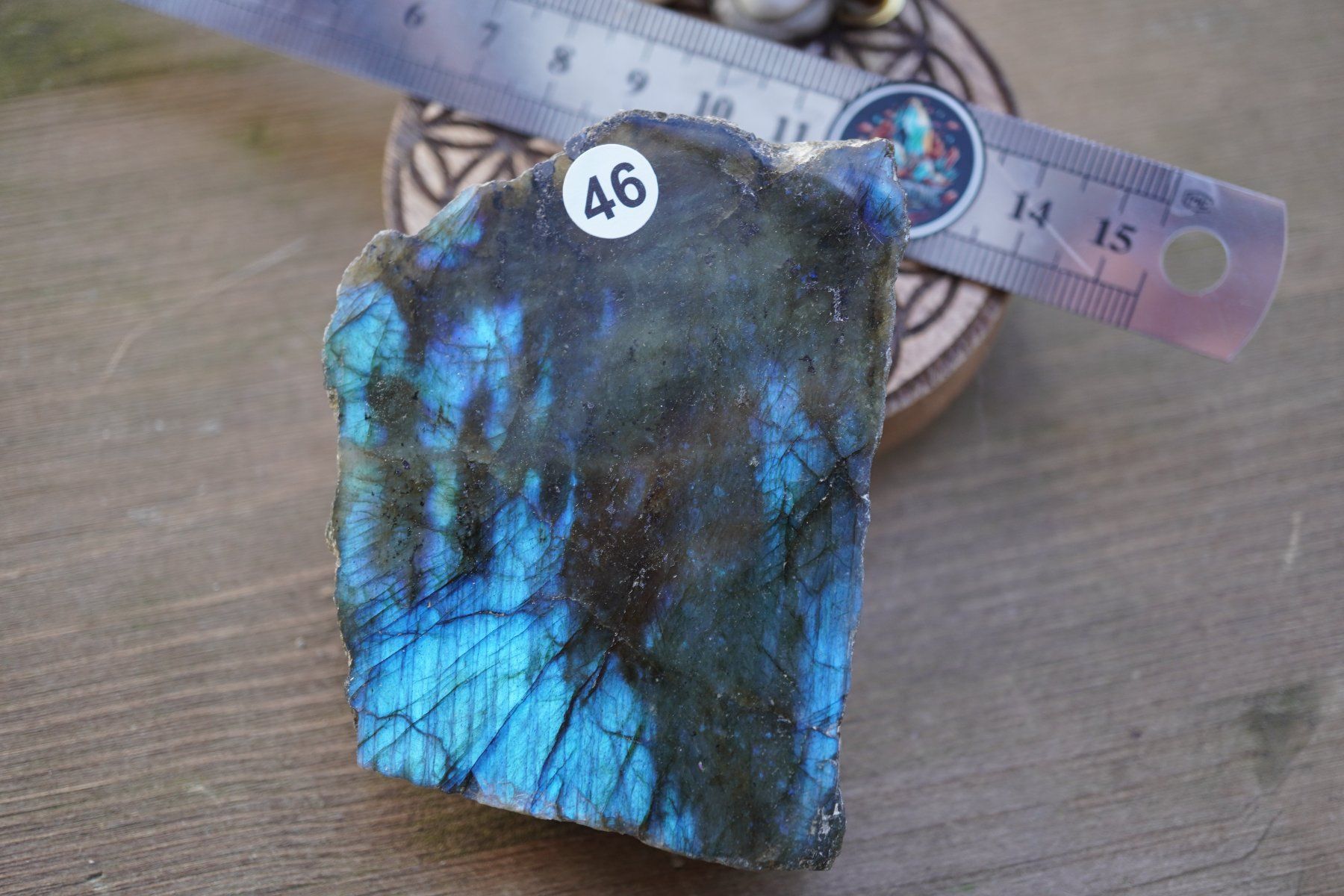 Minerali & Pietre curative: Labradorit  Scheibe   Räumung  Topstone  ab  1.- – Nuovo e nell'imballaggio originale da Eschenbach SG venduto da topstone