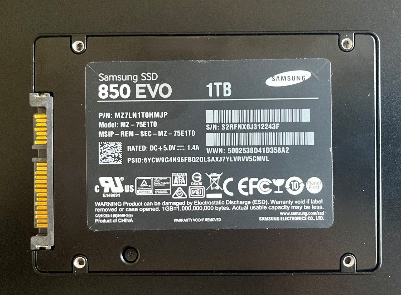 Samsung Harddisks: SSD Samsung 1TB – Gebraucht aus Willisau von aronet