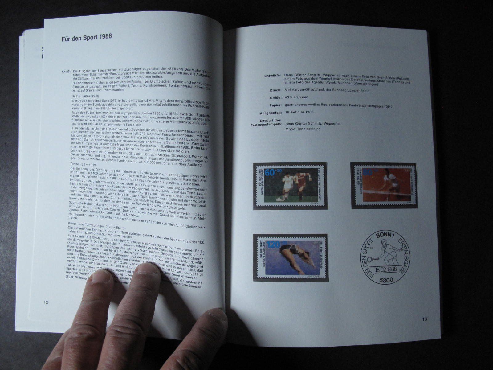 Album: BRD & Berlin 1988 Sonderpostwertzeichen buch ** – Usato da Wil SG venduto da fva01 1