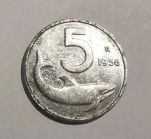 Seltene Münze, Italien, 5 Lire, 1956 nur 400'000 Stk