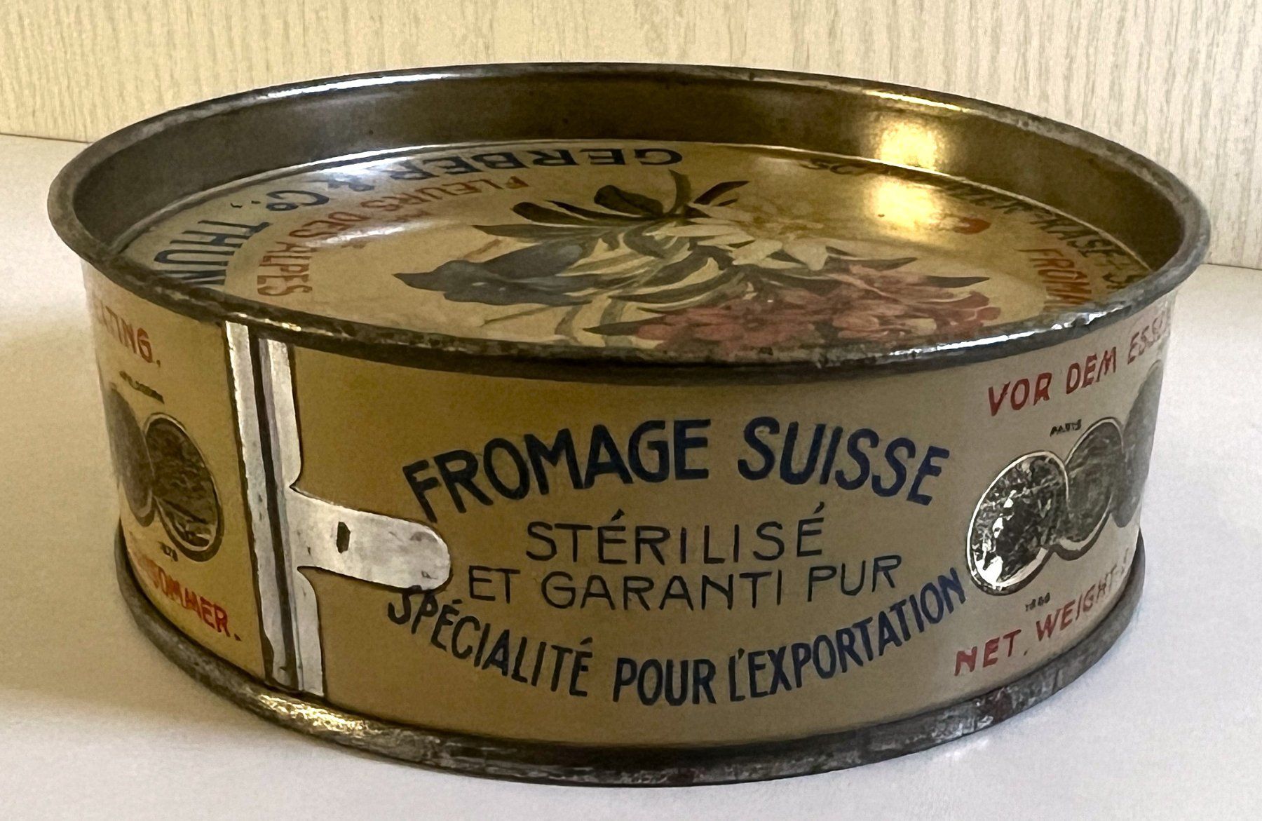 Barattoli: Schaufenster-Dummy Export-  Blechdose Gerber Käse, Thun, rar – Usato da Rothrist venduto da Brandystar 6