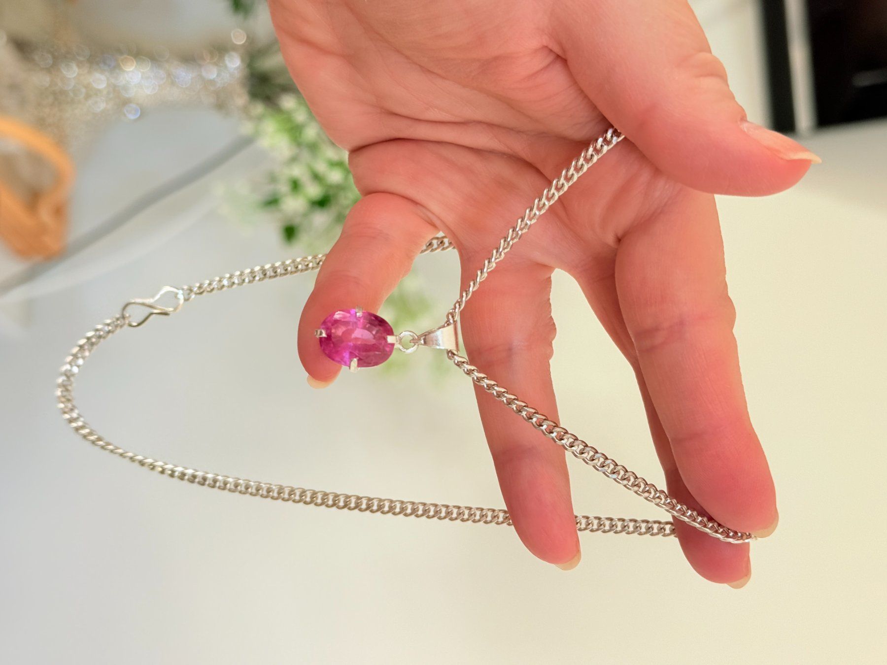 Catenine: 13,70CT Collier avec  CERTIFICATE- bijou romantique – Nuovo e nell'imballaggio originale da Genève venduto da AWWA 3