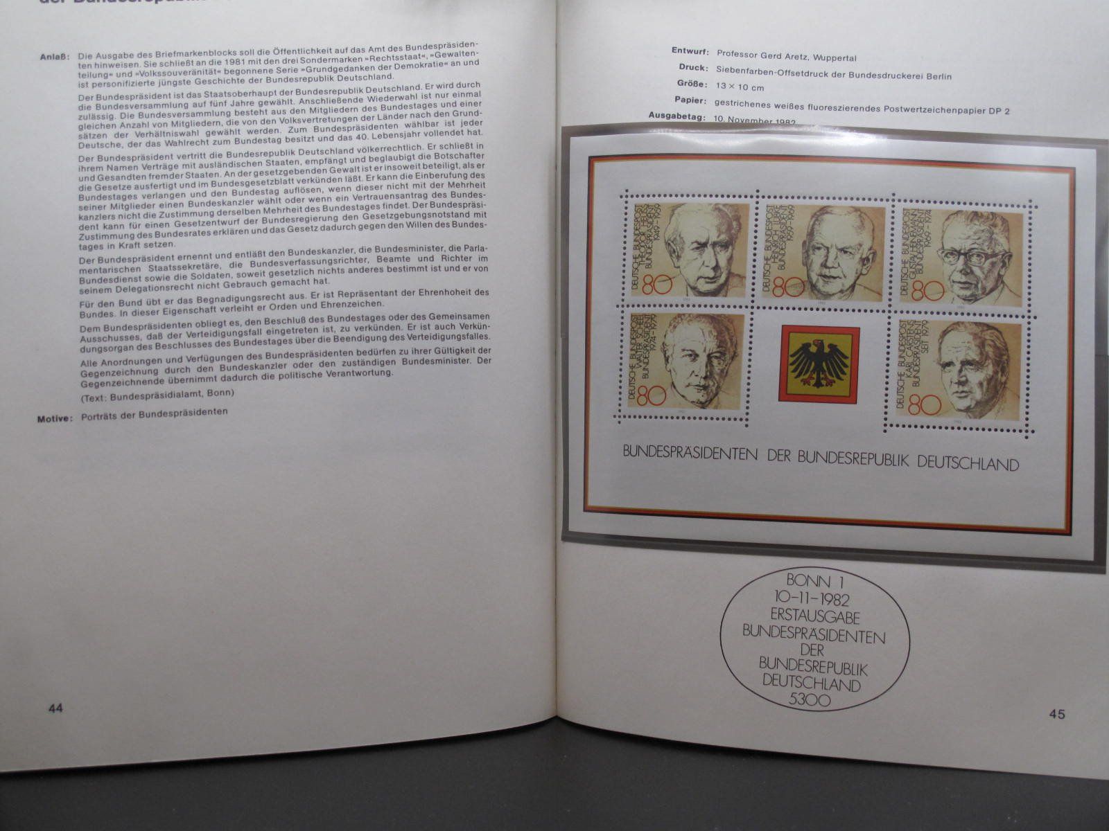 Album: BRD & Berlin 1982 Sonderpostwertzeichen buch ** – Usato da Wil SG venduto da fva01 4