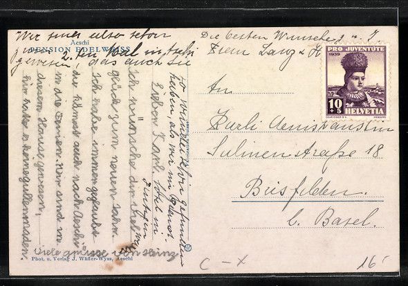 Cartes postales: AK Aeschi, Hotel-Pension Edelweiss – D'occasion à Berlin par bartko-reher 1