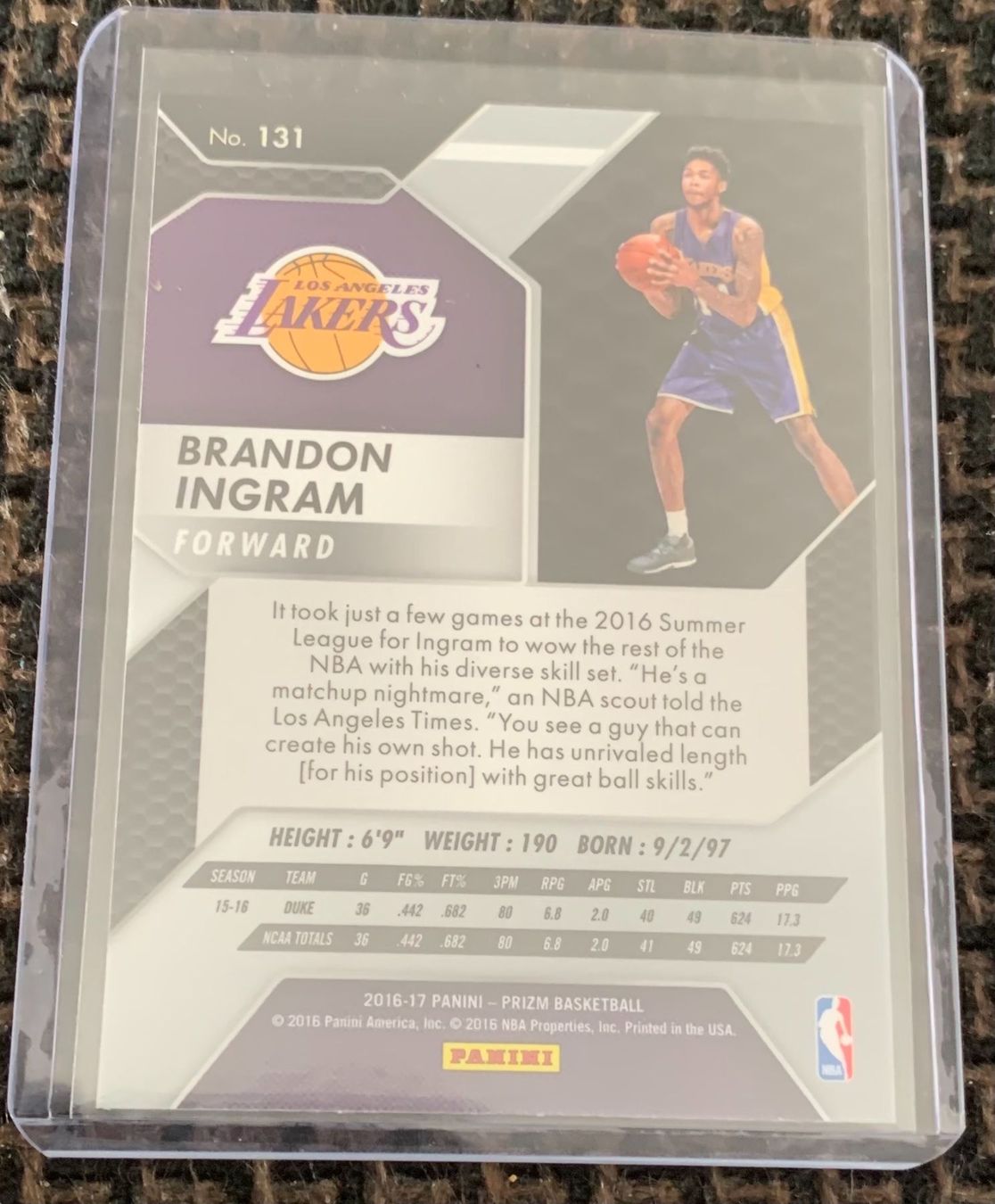Panini Sammelbilder & Trading cards: Super Brandon Ingram Rookie Card – Neu (gemäss Beschreibung) aus Muttenz von joba23 1