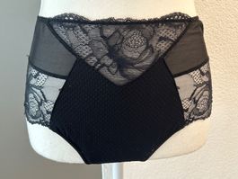 Calvin Klein black Brazilian Slip schwarz mit Spitzen Gr. M