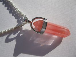 Kette mit Cherry Quarz Anhänger *OVP*