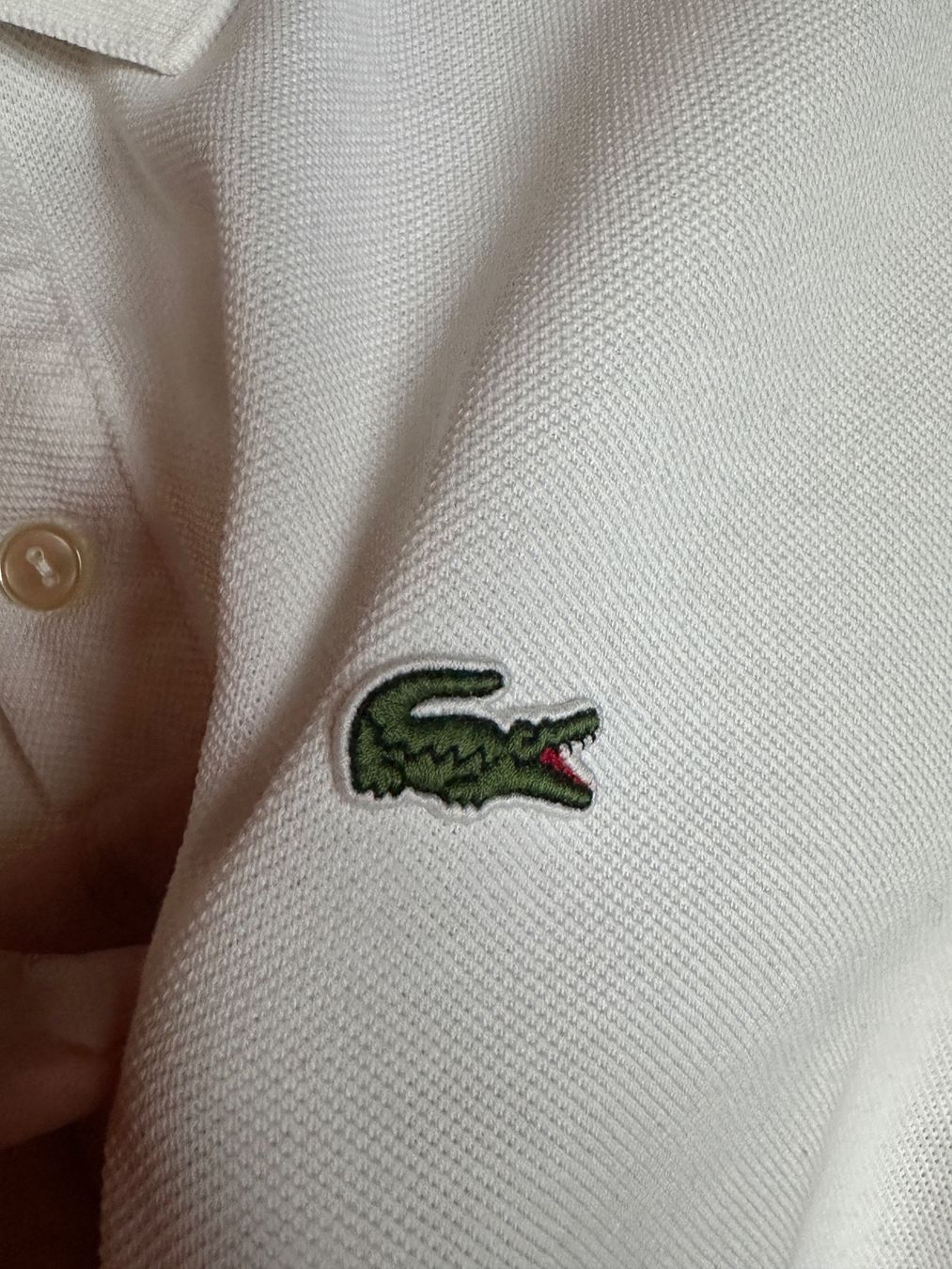 Lacoste Magliette Polo: Lacoste White Polo – Nuovo (secondo la descrizione) da Villars-Burquin venduto da Iliasso 1