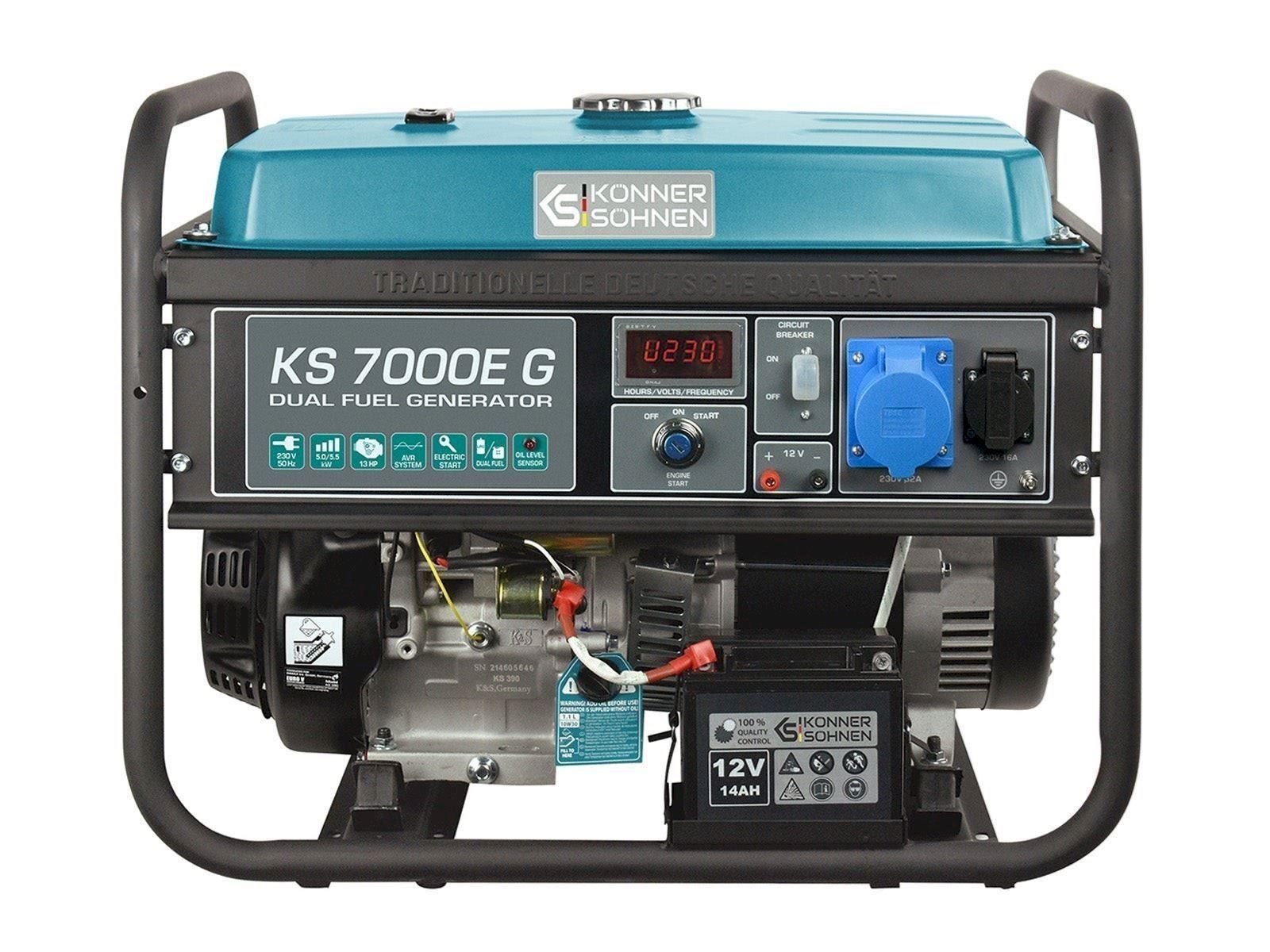 Generatori di corrente: LPG/Benzin-Generator Könner & Söhnen – Nuovo e nell'imballaggio originale da Bottighofen venduto da zaap