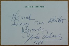 John Ireland (1914-1992) Schauspieler - Autogramm