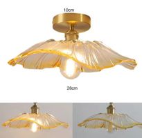 Lampe Suspendue Vintage en Pierre de Verre à Fleurs