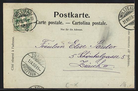 Cartoline postali: Mondschein-AK Willisau, Strassenpartie m – Usato da Berlin venduto da bartko-reher 1