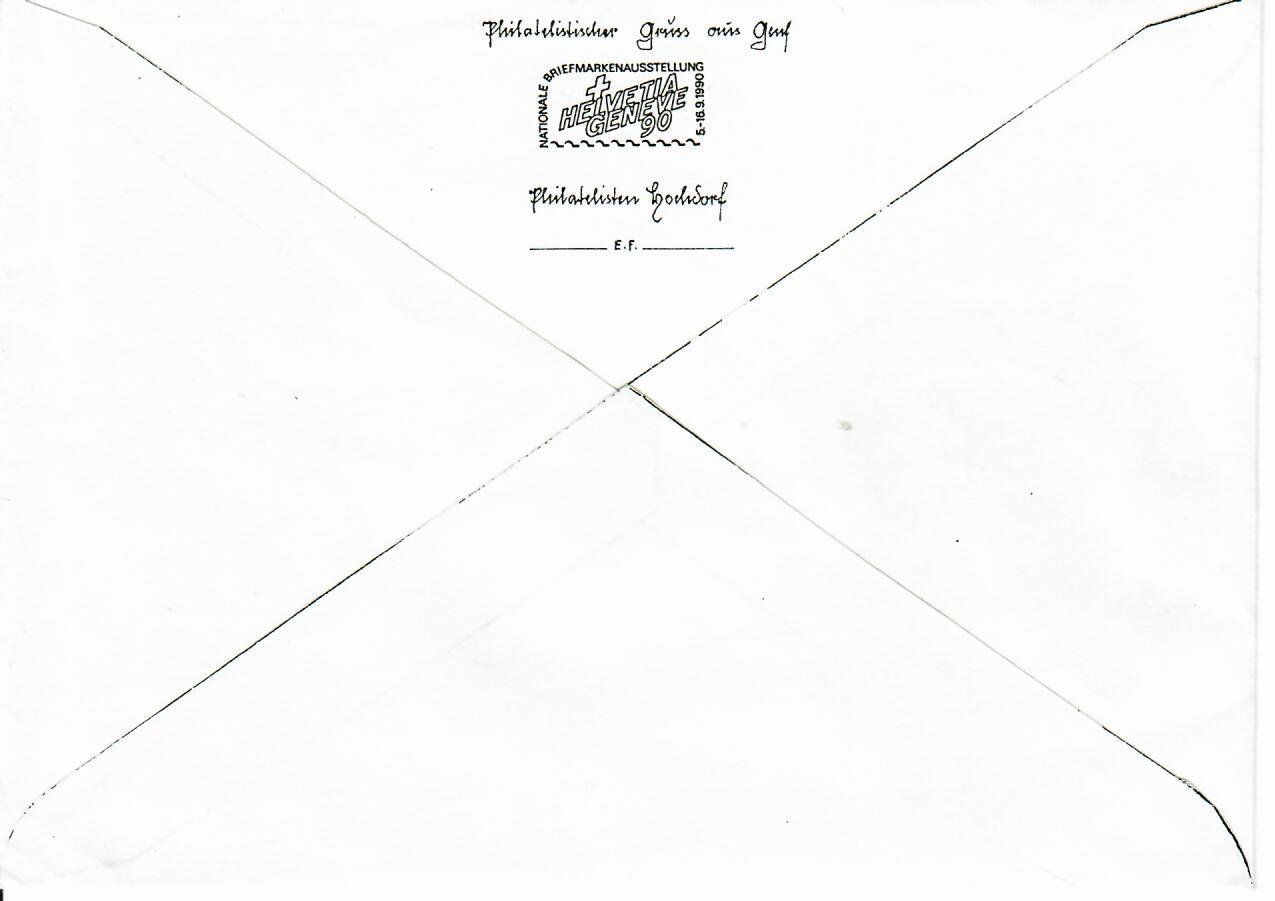 Alle Briefmarken: Illustrierter Brief Genf – Gebraucht aus Hochdorf von Ziegel-16 1