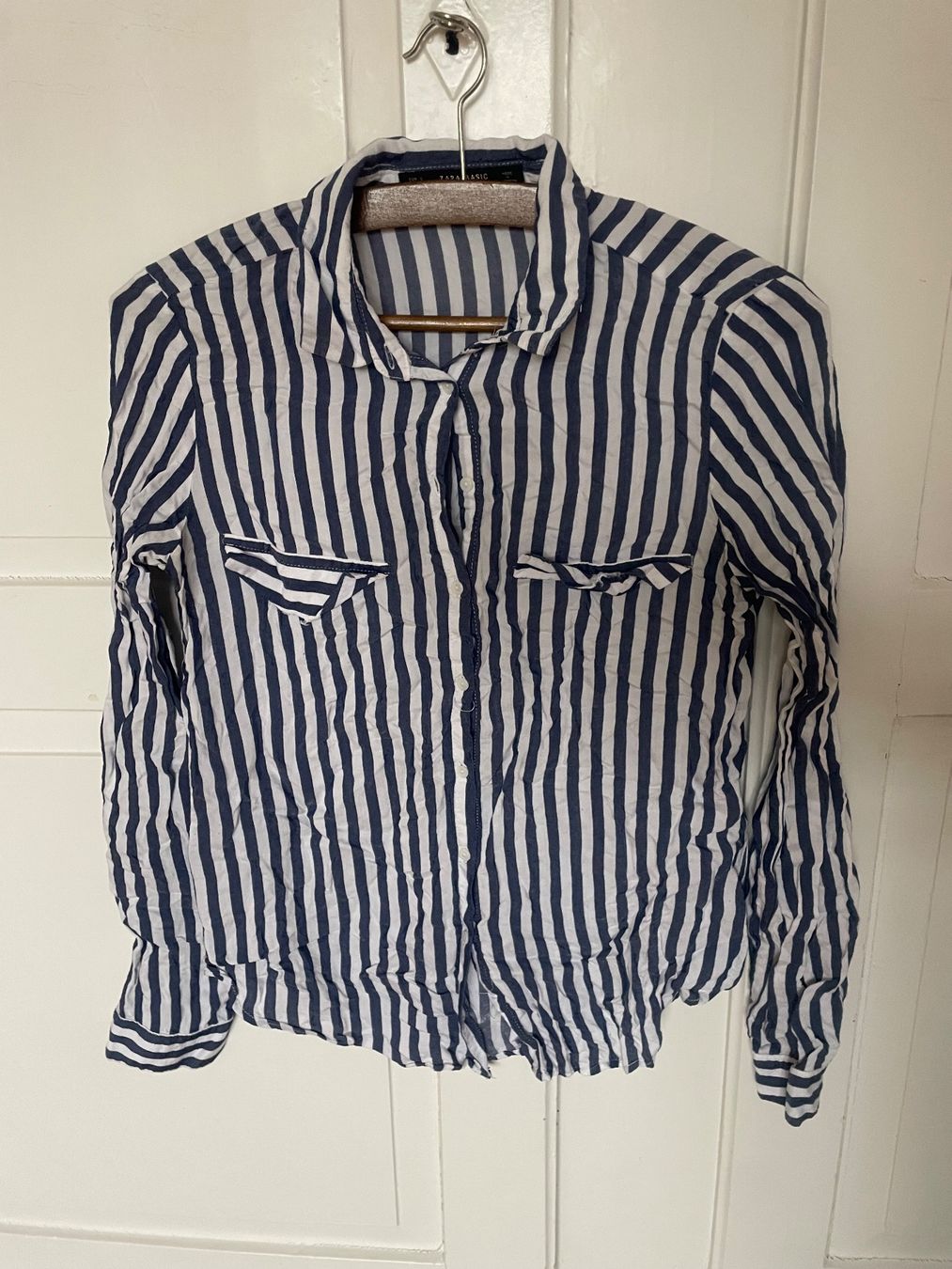 Zara Blusen: Zara Bluse gestreift blau weiss Grösse S – Gebraucht aus Zürich von sar_c828