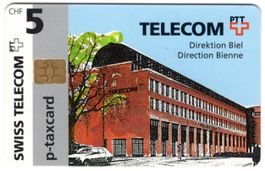 Direktion Biel - seltene Geschenk Taxcard der Swiss Telecom