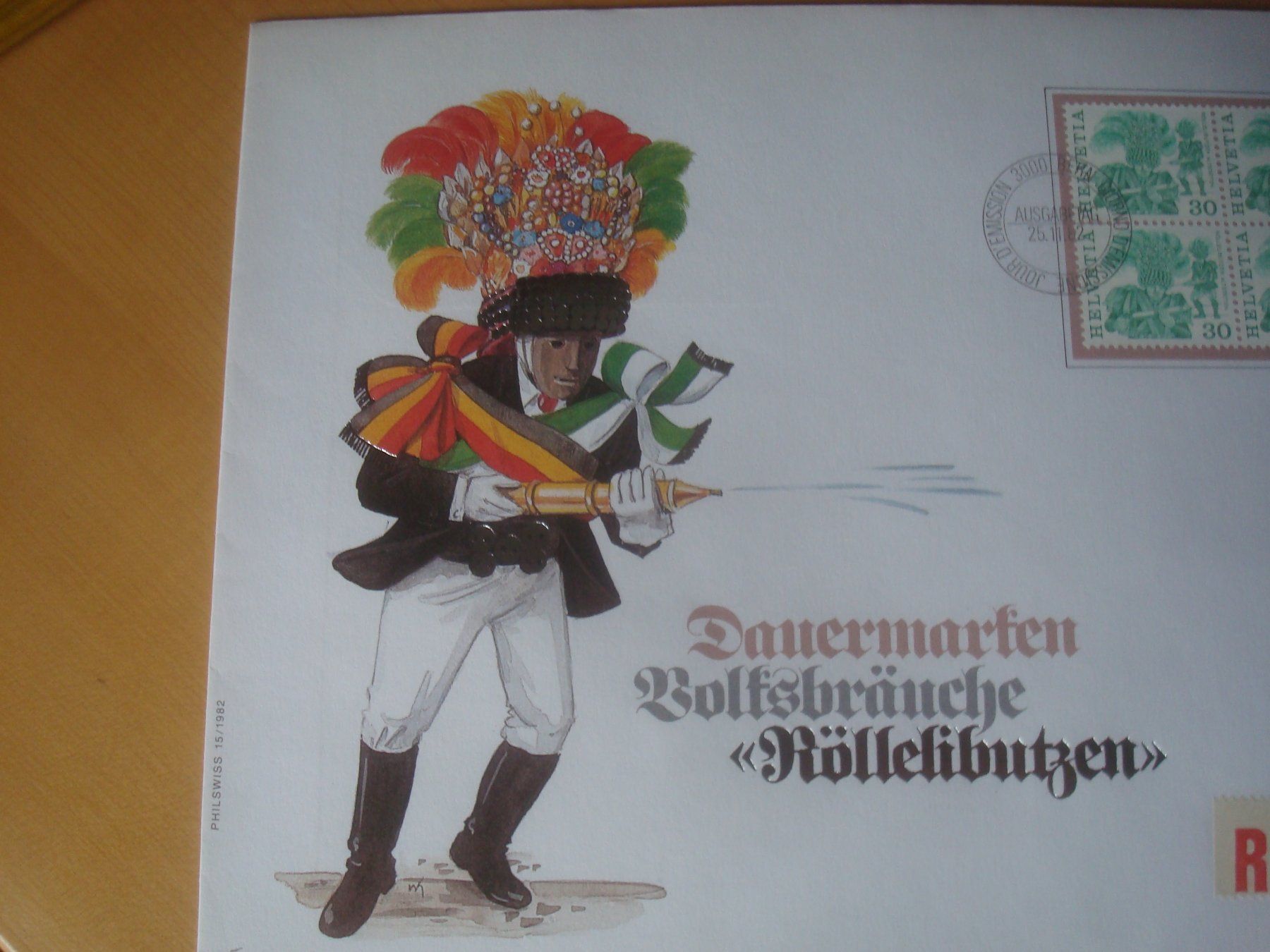 Tutti i francobolli: 1982 schöner Grossbrief Schweiz 6er Block – Usato da Gordola venduto da Polentaefung 2