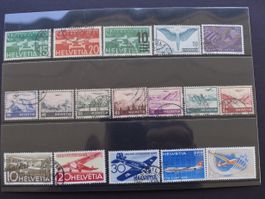 17 Flugpost Briefmarken  gest.    B1208D