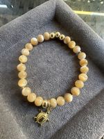 Perlmutt Stretch Armband mit Anhänger 