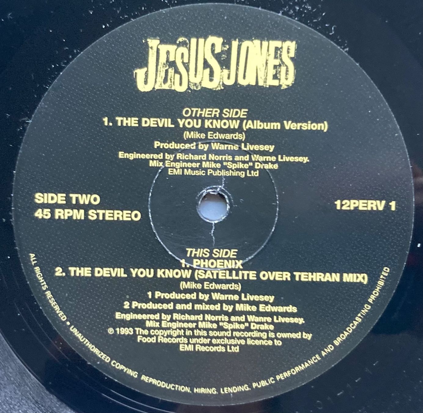Dischi in vinile: JESUS JONES - THE DEVIL YOU KNOW – Usato da Poliez-Pittet venduto da Newtown-Records 2