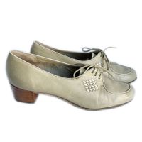 BALLY sporty hell Gr. 40/41 mit Flechteinsatz VINTAGE 1950s