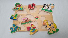 Puzzle en bois les animaux de la ferme