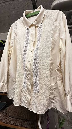Vintage Seidenbluse von Broderie Sturzenegger 