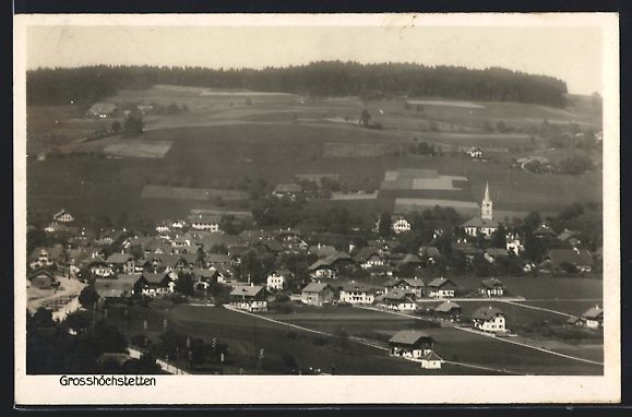 Cartoline postali: AK Grosshöchstetten, Ortschaft von oben – Usato da Berlin venduto da bartko-reher